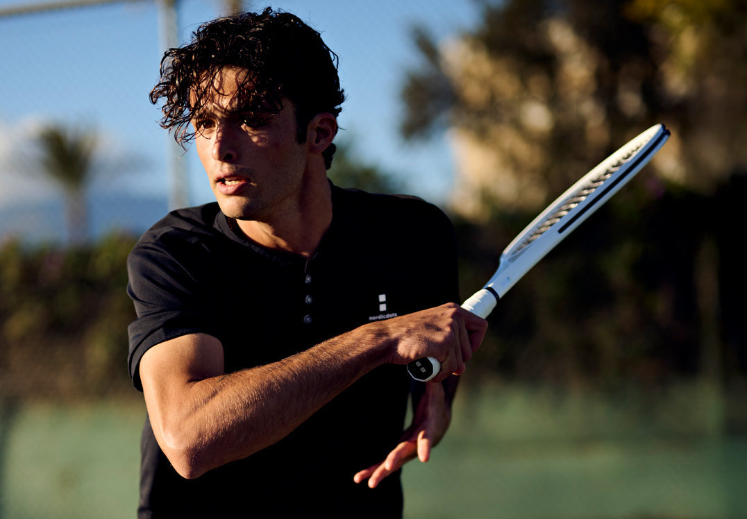 nordicdots apparel for men, designed for tennis and padel