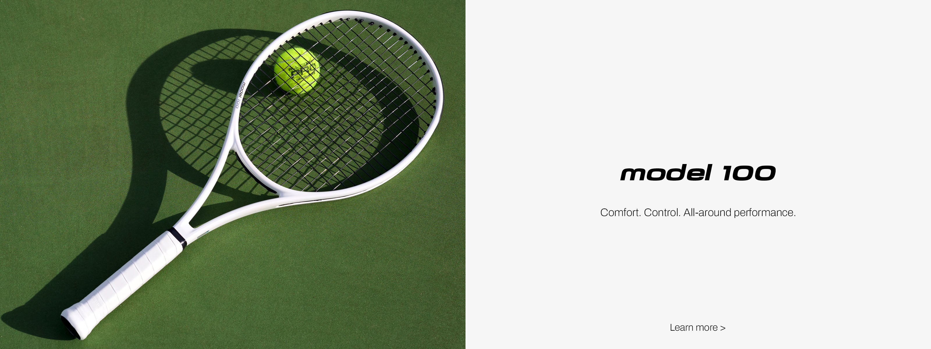 Nordicdots Model 100 16x19 Tennis racquet in white glossy color. The best tennis racquet 2026. Official Nordicdots store.
