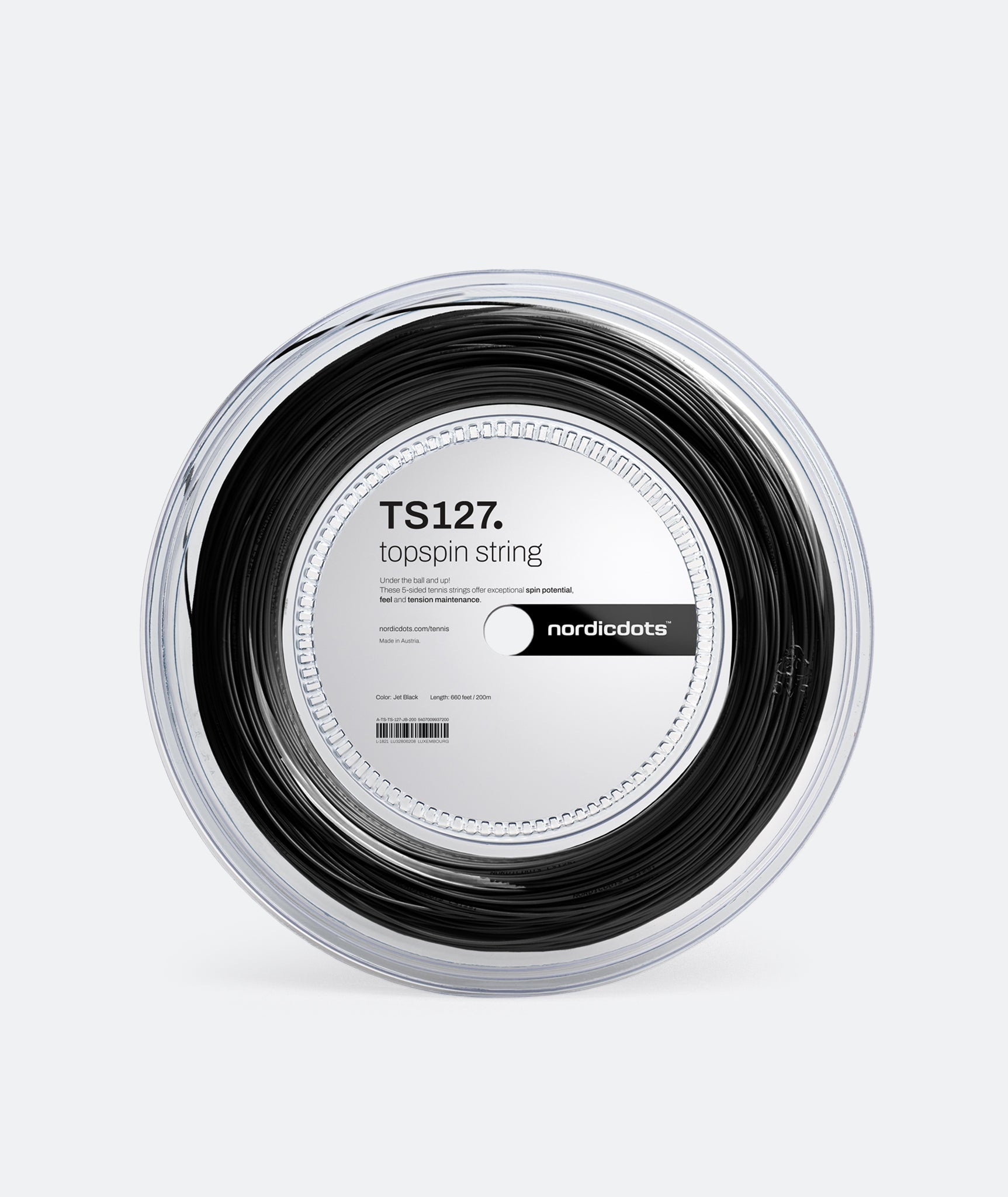 Nordicdots TS127 Topspin String - best tennis strings for maximum spin.