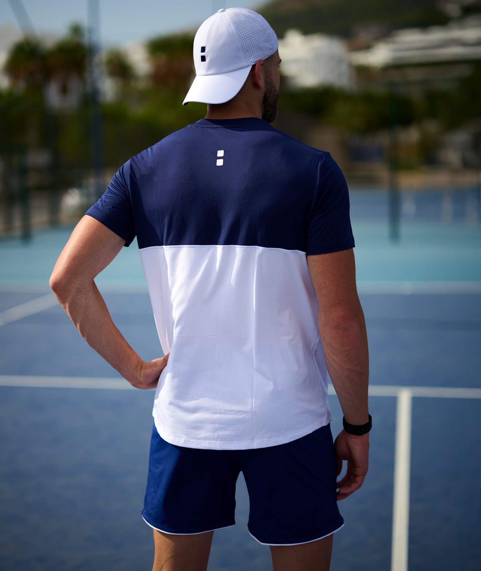 Performance Tee White/Navy