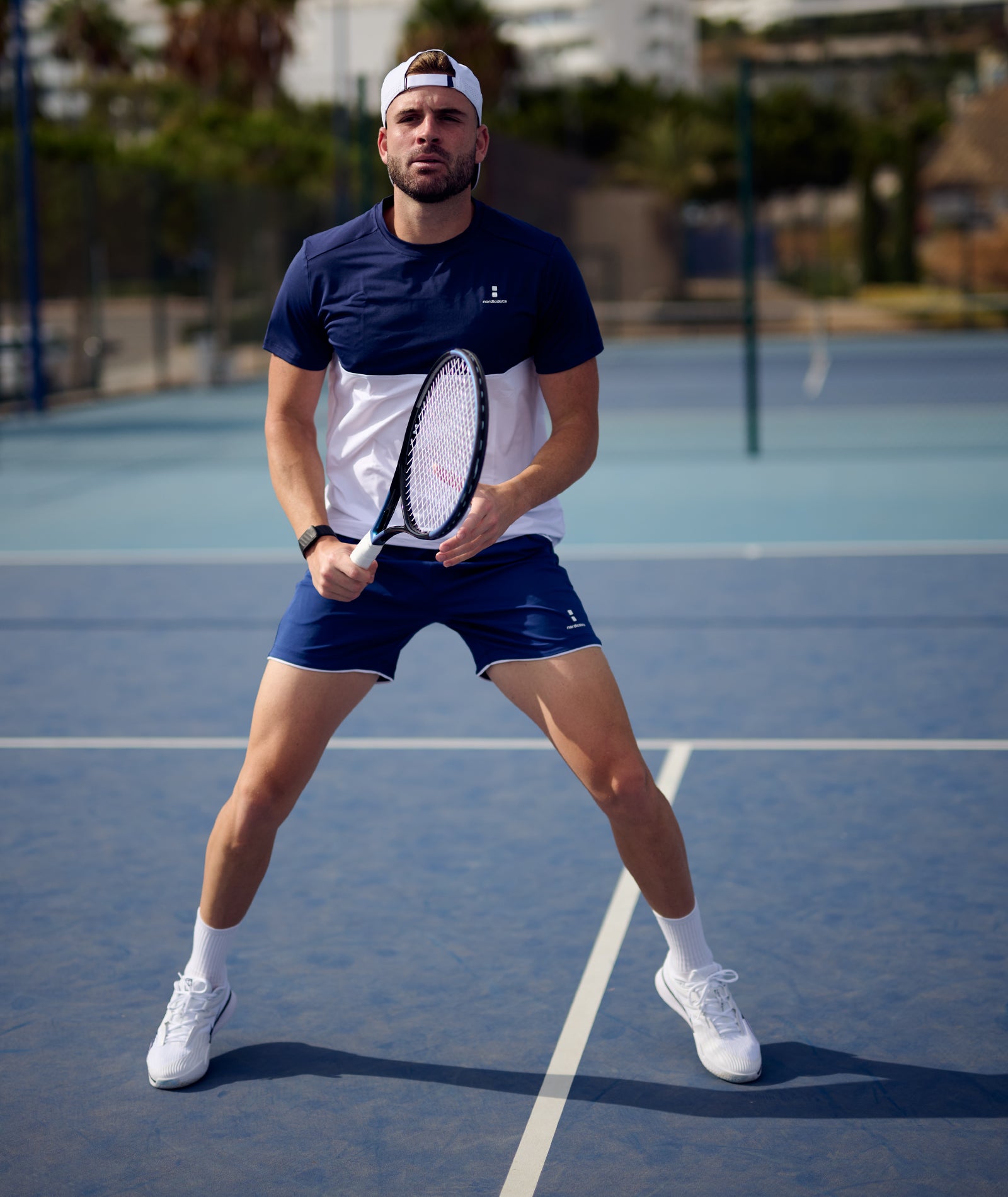 Performance Tee White/Navy