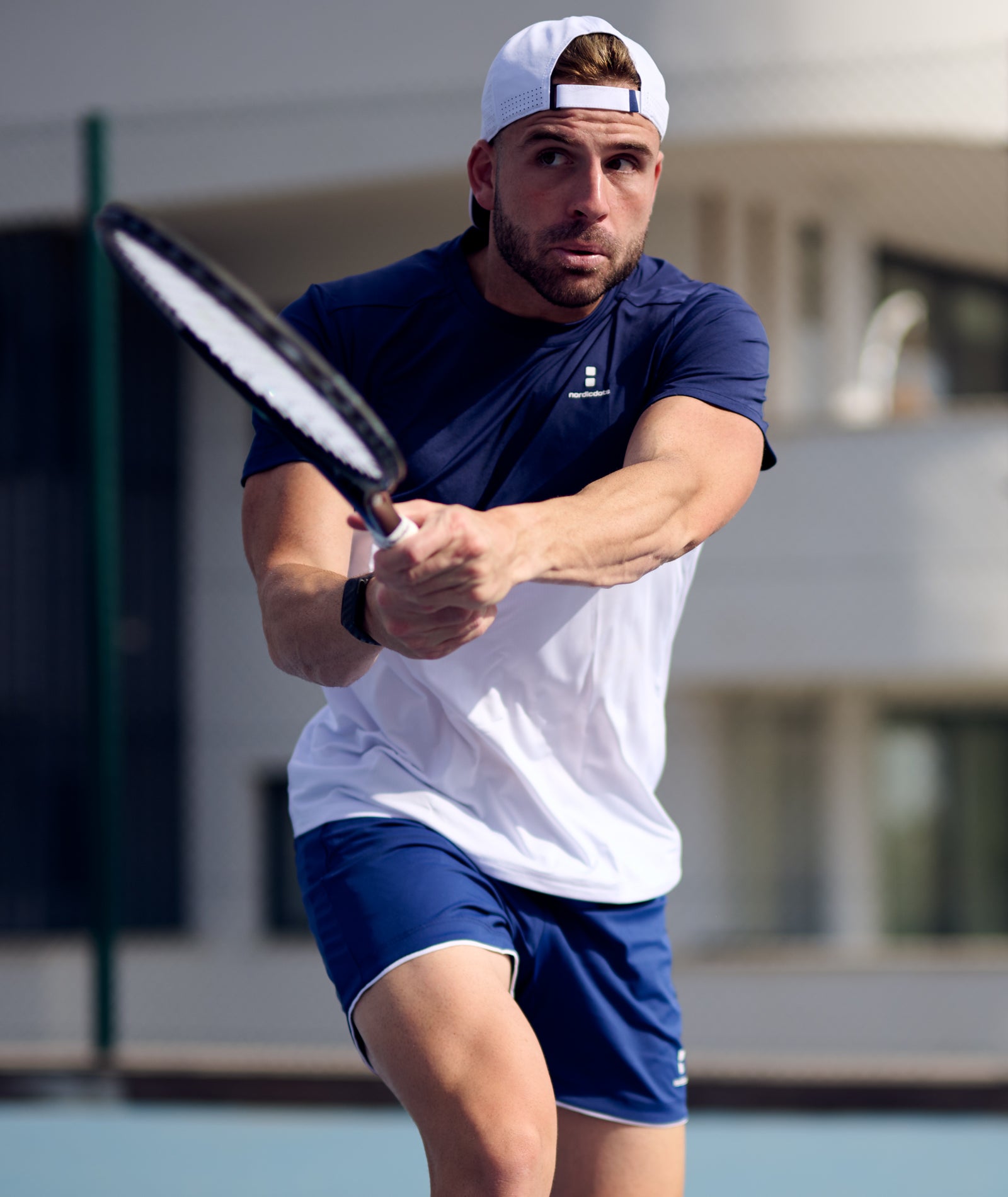 Performance Tee White/Navy