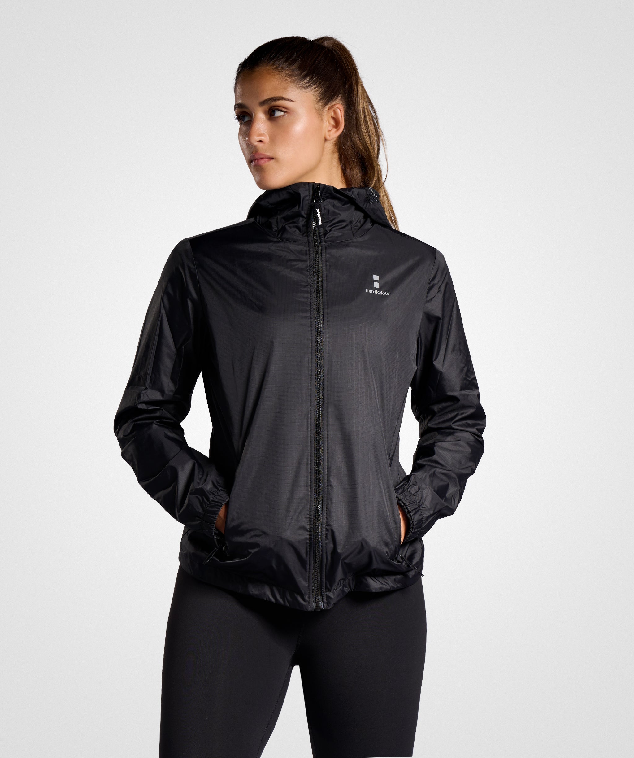 nordicdots women's black windbreaker jacket nordicdots.com