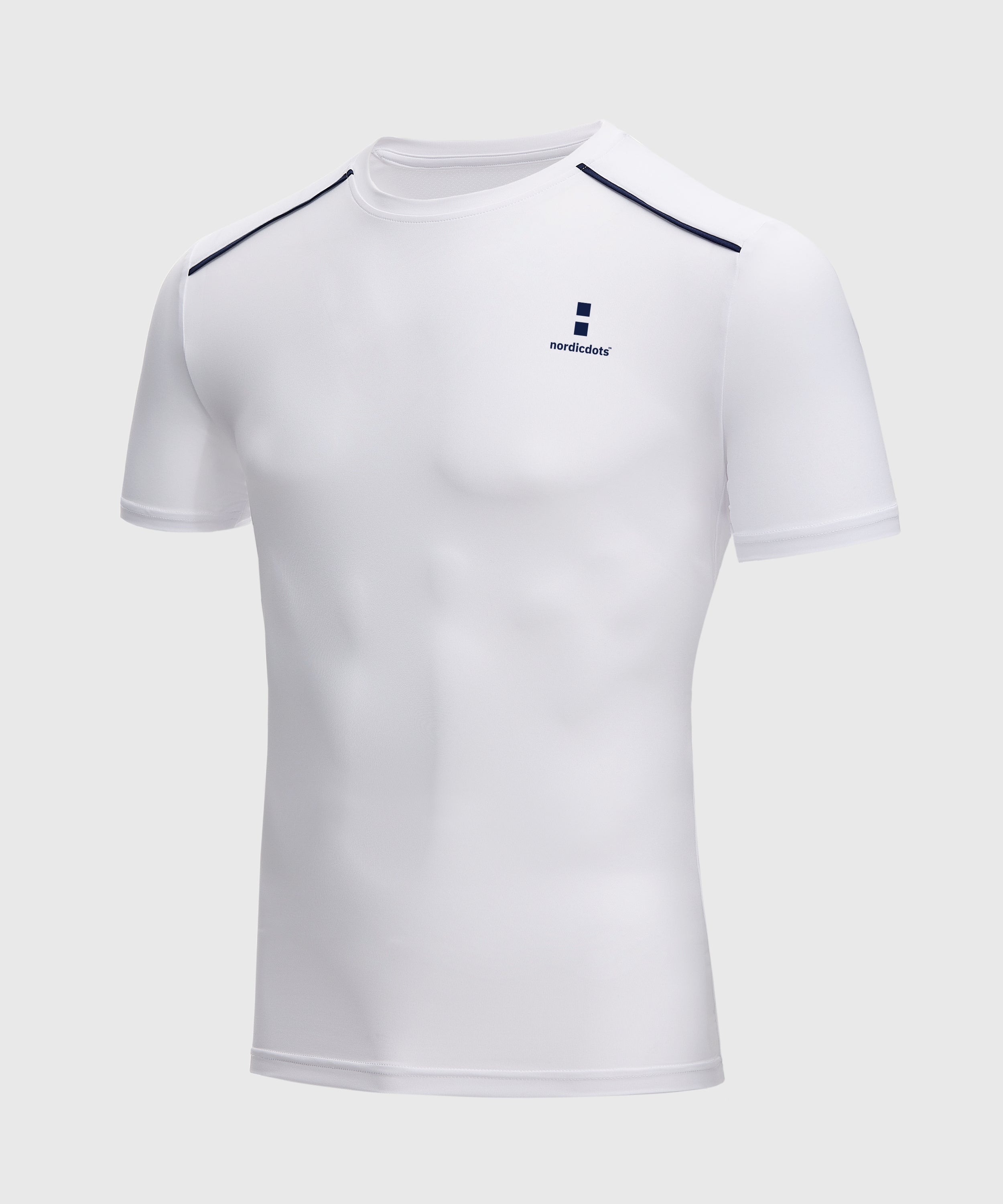 nordicdots tennis padel apparel shop men's t-shirt white nordicdots.com