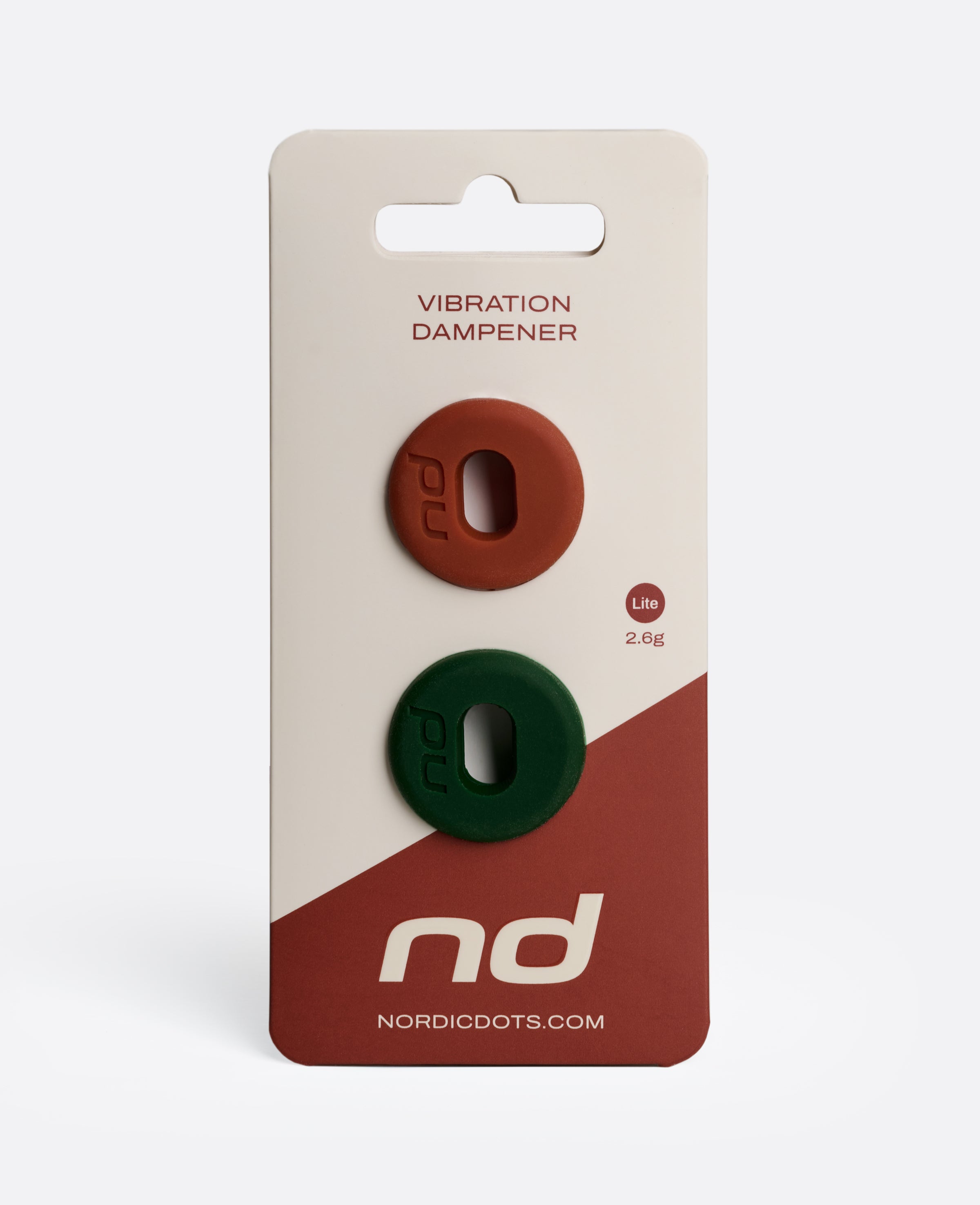Nordicdots vibration dampeners in special clay and grass colors