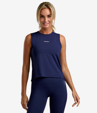nordicdots navy blue tank-top for tennis and padel