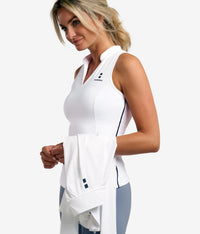 nordicdots women tennis padel golf apparel outfit nordicdots.com white top jacket leggings