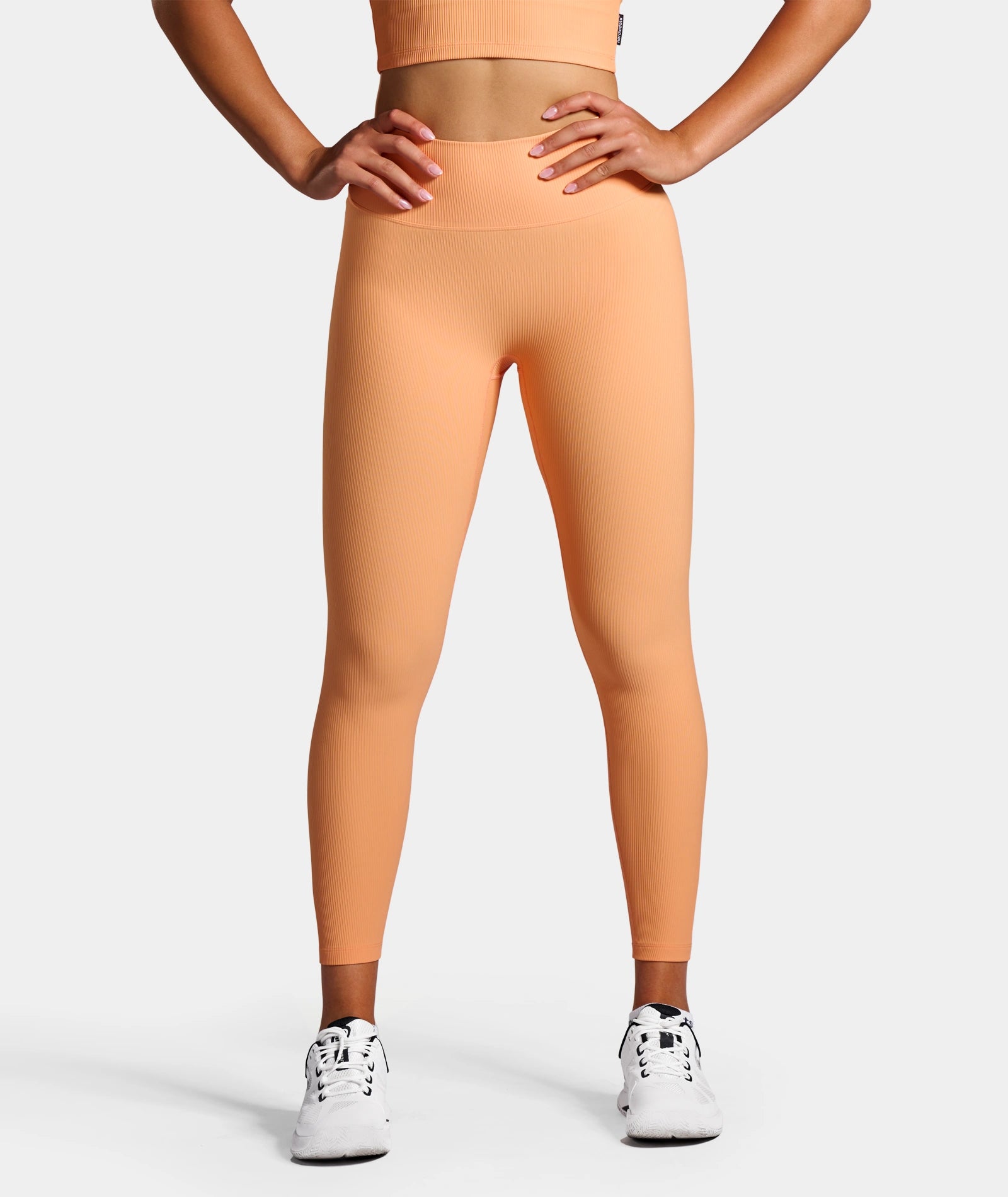 nordicdots orange ribbed leggings fitness tennis workouts padel nordicdots.com