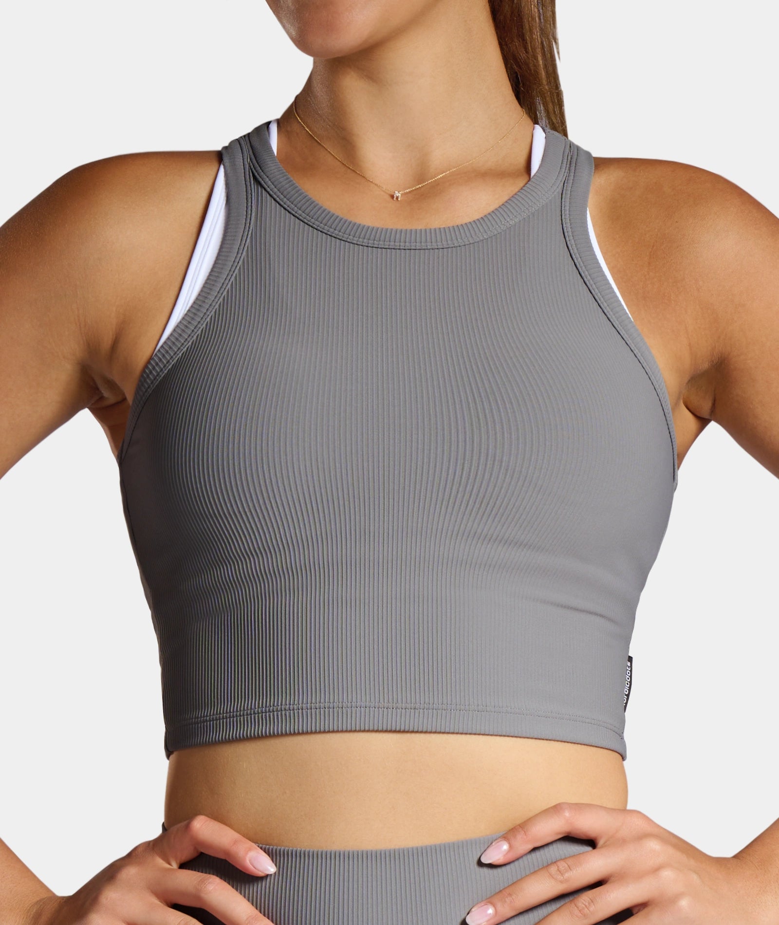 nordicdots fitness tank-top in grey color