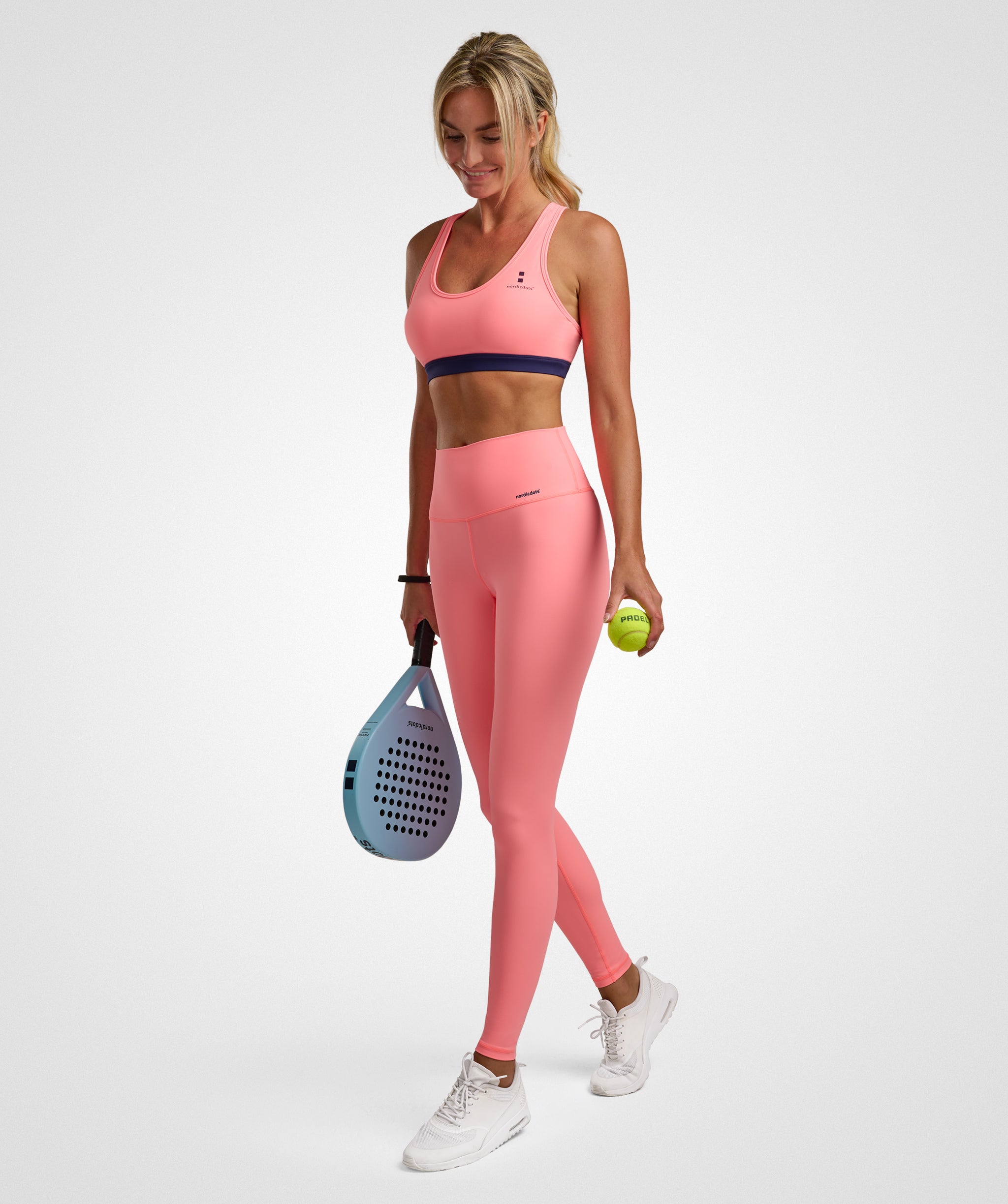 nordicdots smart leggings orange melon tennis padel women outfit nordicdots.com