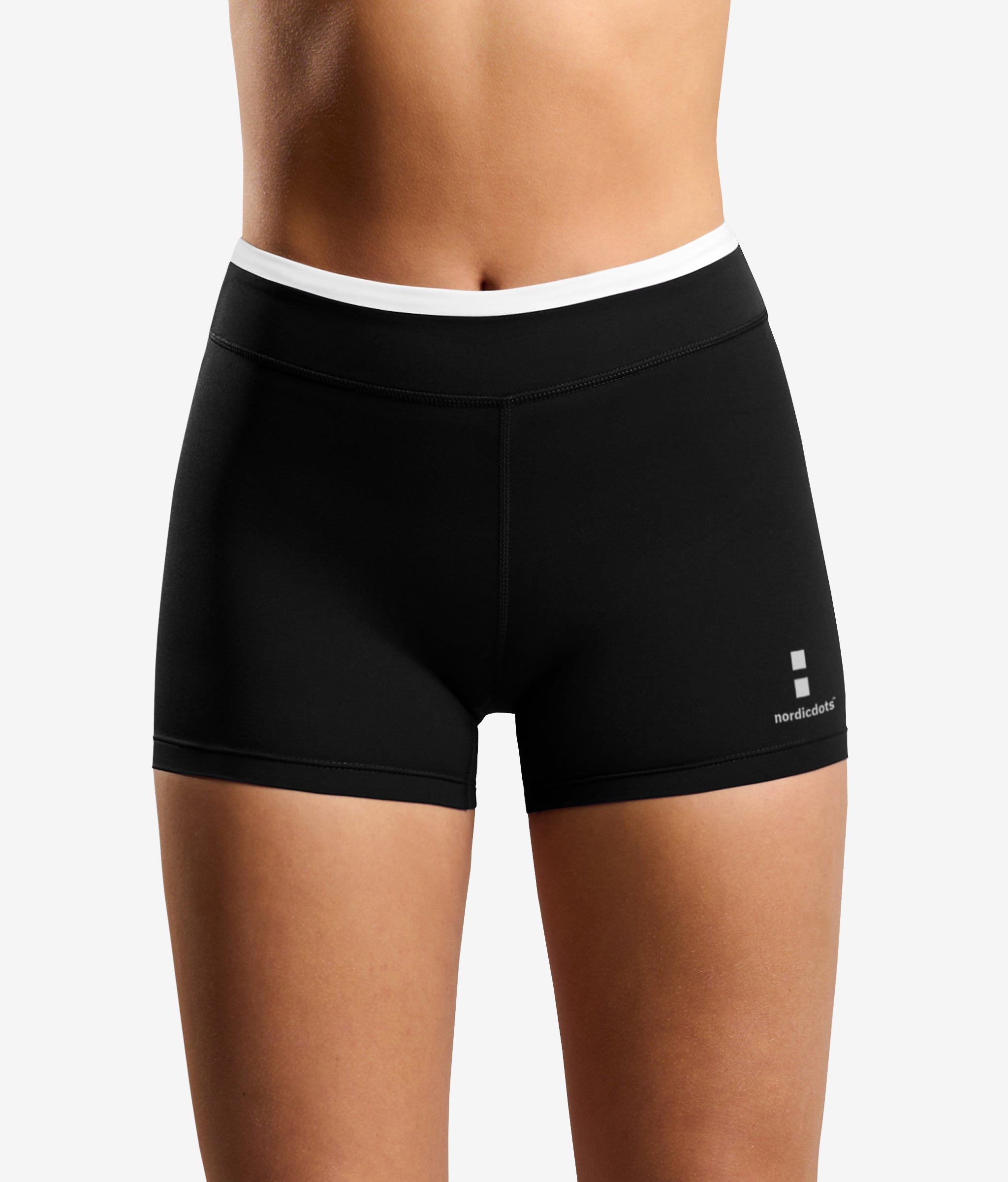nordicdots women tennis padel tight shorts in black color tennis dress