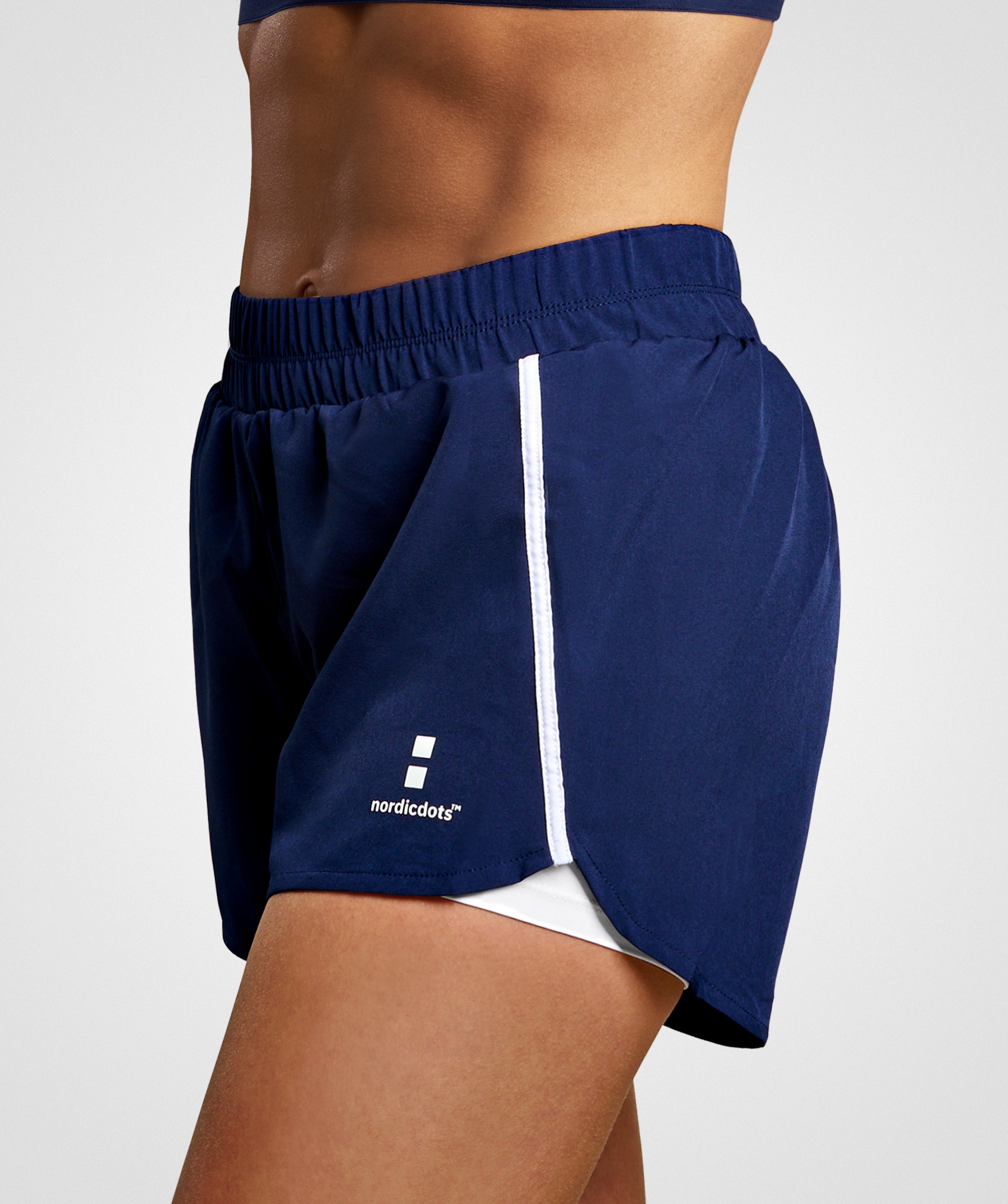nordicdots women tennis padel shorts navy blue