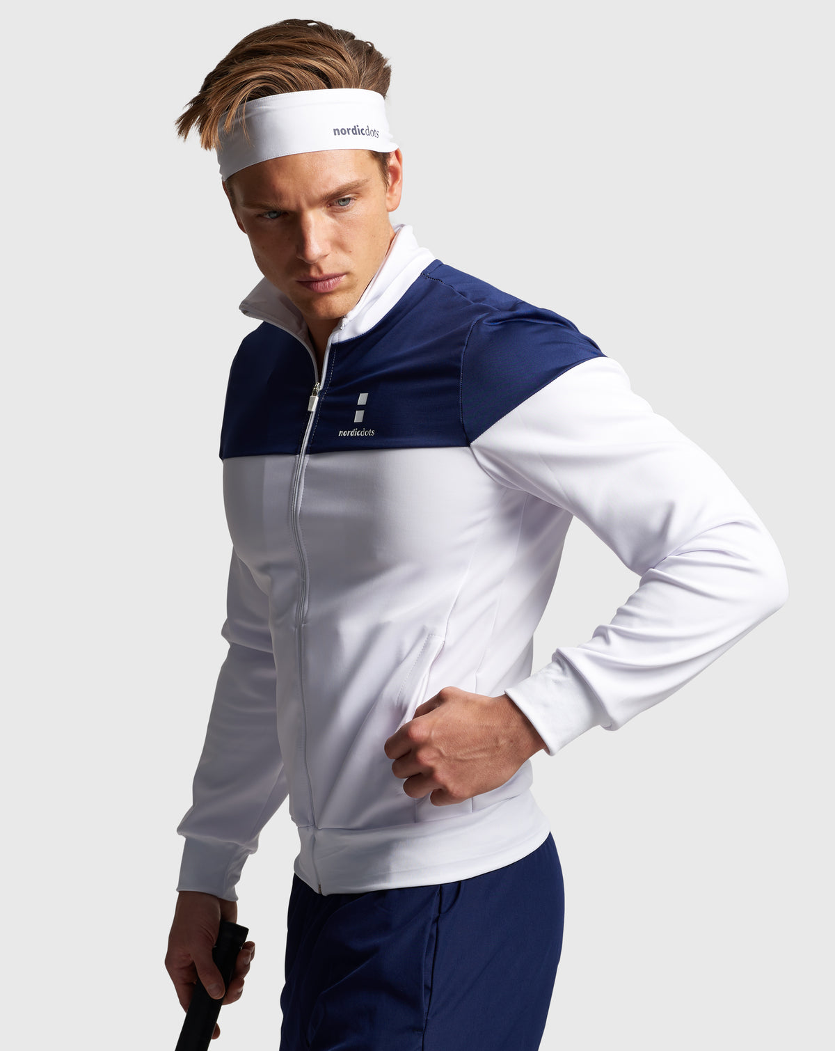 Off Court Jacket - White/Navy