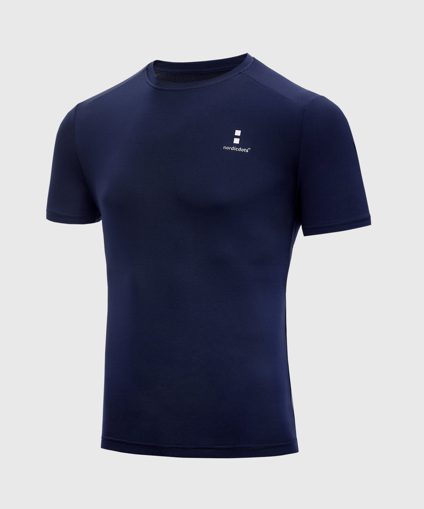 nordicdots tennis padel men's apparel navy t-shirt nordicdots.com