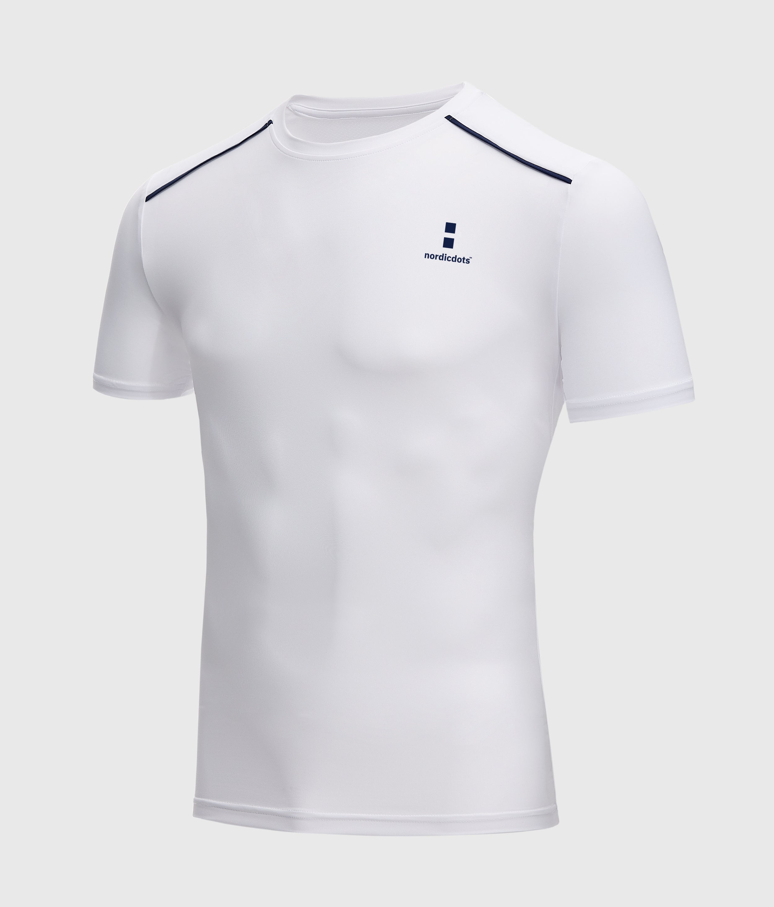 nordicdots tennis padel apparel shop men's t-shirt white nordicdots.com